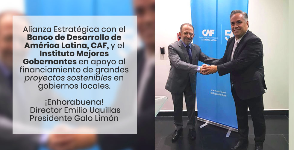 Alianza - Instituto Mejores Gobernantes y el Banco de Desarrollo de América Latina CAF