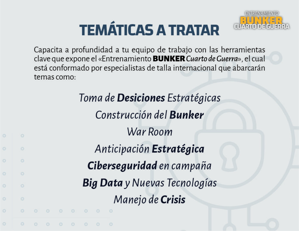 Entrenamiento BUNKER Cuarto De Guerra - Instituto Mejores Gobernantes