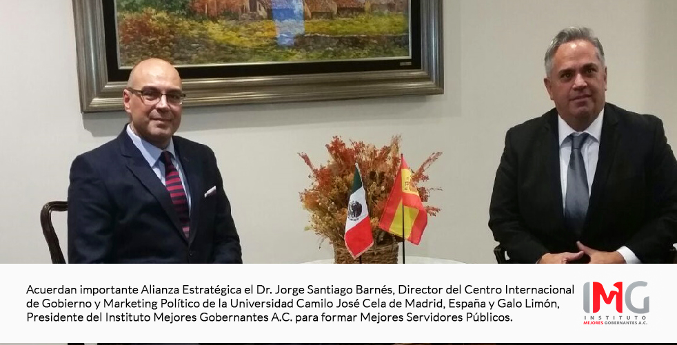 Instituto Mejores Gobernantes en alianza con la Universidad Camilo José Cela - Jorge Santiago Barnés - Galo Limón